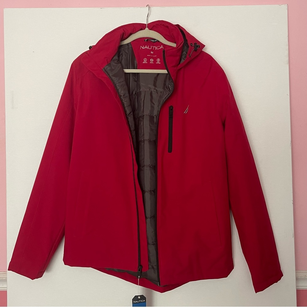 Nautica Stretch Winter Coat Red
